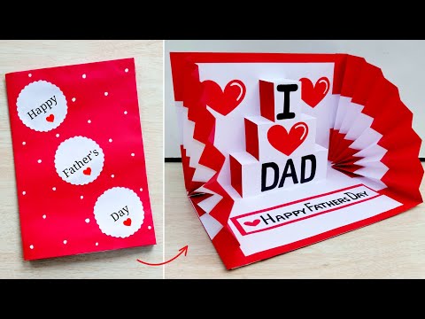 DIY Happy Father's Day greeting card // Father's Day 3D pop up card // How to make Father's day card