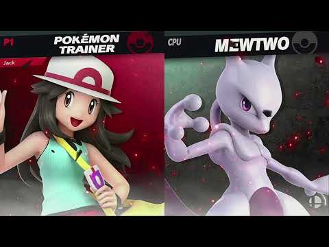Super Smash Bros Ultimate Leaf VS Mewtwo