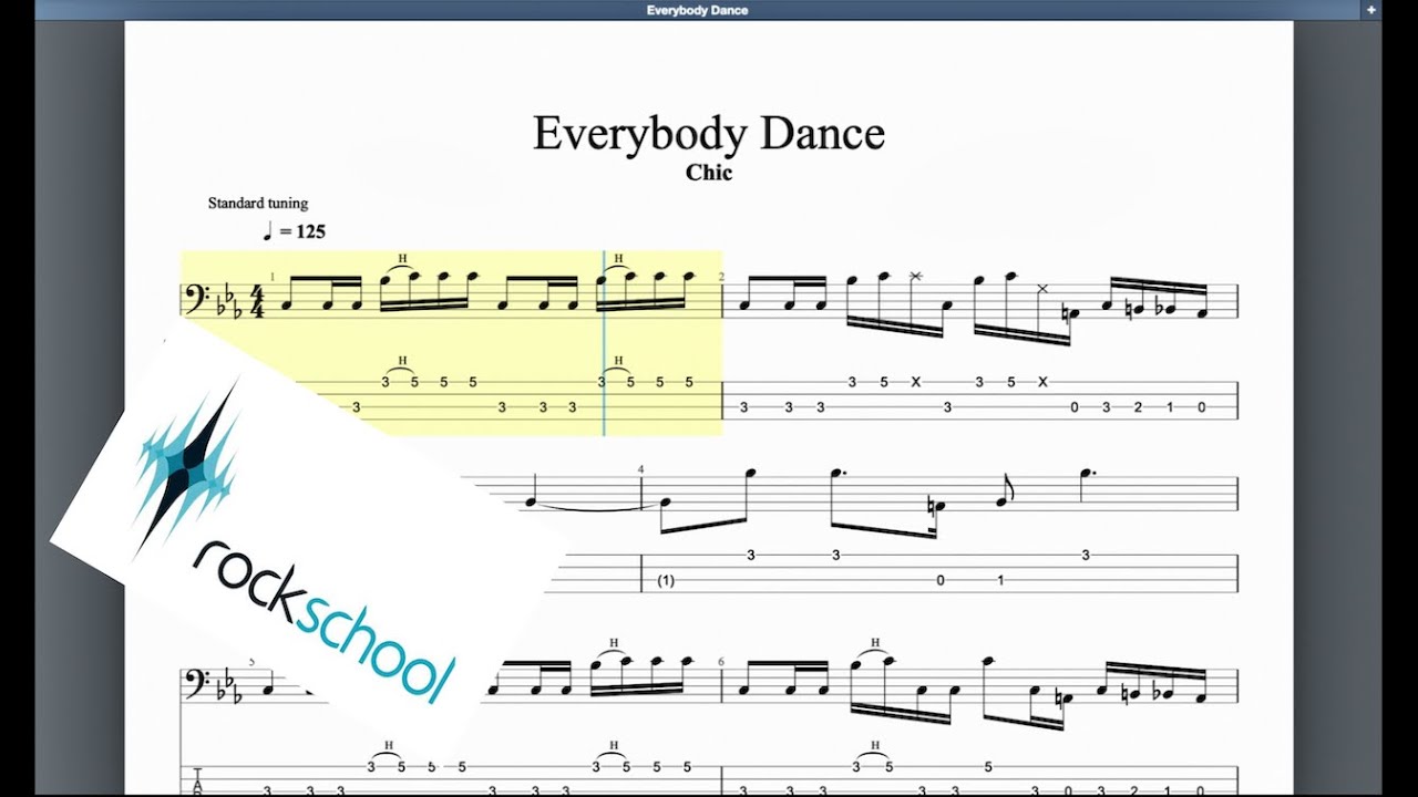 Everybody Dance Rockschool Grade 6 Bass