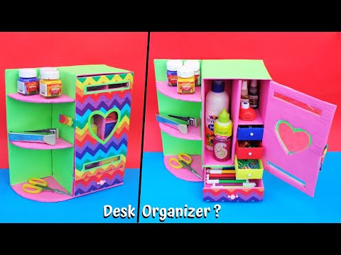 Diy Desk Organizer Making With Waste Cardboards Best Out Of Waste