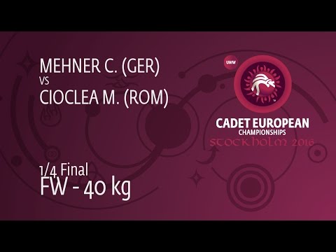 1/4 FW - 40 kg: M. CIOCLEA (ROM) df. C. MEHNER (GER) by TF, 10-0