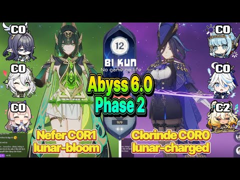 Nefer C0R1 lunar-bloom & Clorinde C0R0 lunar-charged | Abyss 6.0 phase 2 | Genshin Impact