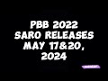 PBB 2022 SARO RELEASES MAY 17&20, 2024