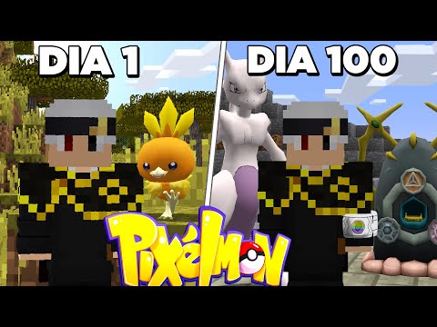 SOBREVIVI 100 DIAS NO PIXELMON DO MINECRAFT!!