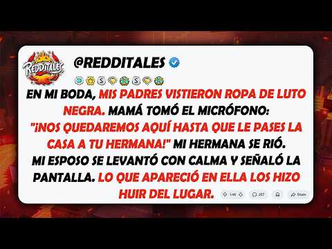 Mis padres vistieron de negro en mi boda. Lo que mi esposo puso los hizo huir...