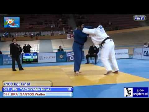 Judo 2010 World Cup Vienna: Hiroki Tachiyama (JPN) - Walter Santos (BRA) [+100kg] final.