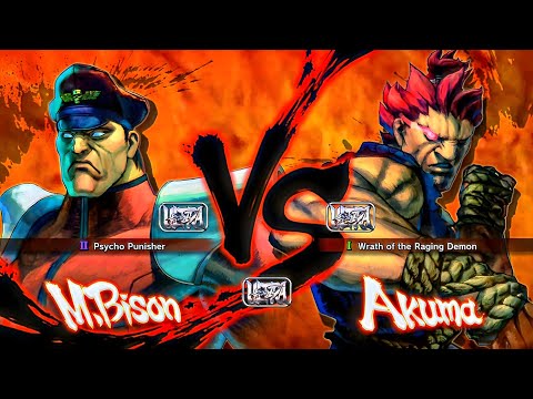 M. Bison vs. Akuma (Hardest AI) - Ultra Street Fighter IV
