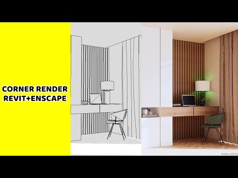 Revit + Enscape 3.2 Corner Render | Revit and Enscape Interior Animation | #shorts