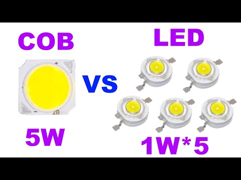 COB светодиодный чип 5Вт VS светодиоды 1Вт*5 – насколько достойная замена
