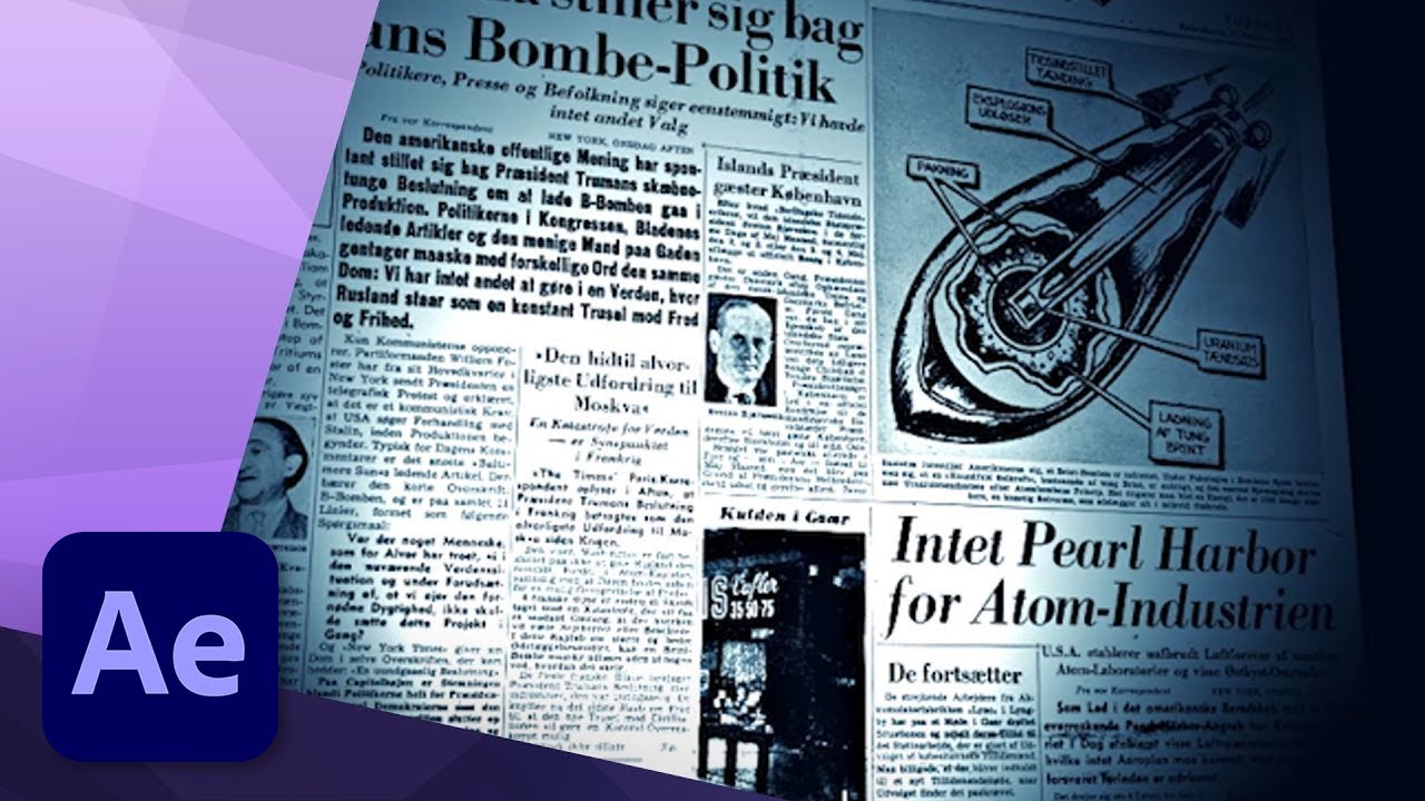 Newspaper Flythrough in After Effects (like harry potter)