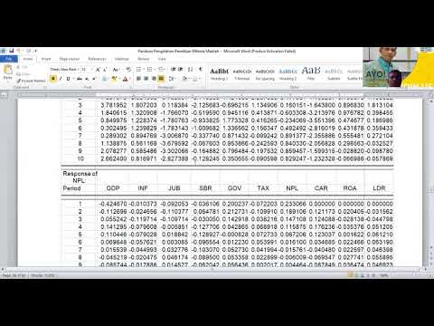  Pengolahan data Model SVAR