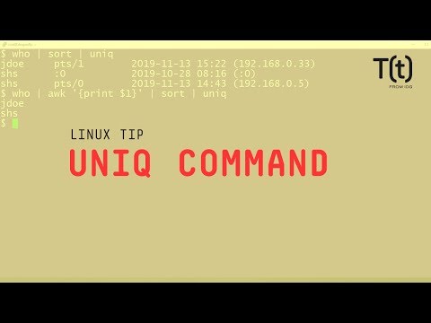 How to use the uniq command: 2-Minute Linux Tips