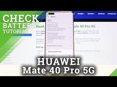 ow to Show Battery Percentage on HUAWEI Mate 40 Pro – Turn On Battery Percentage