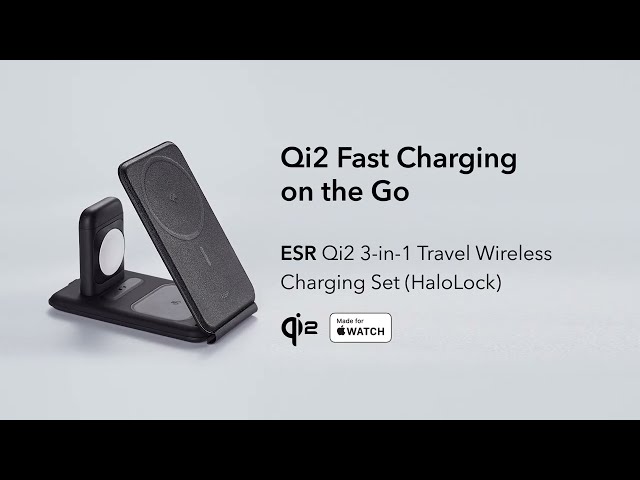 Vidéo teaser pour Travel with ease with ESR's Qi2 3-in-1 Travel Wireless Charging Set