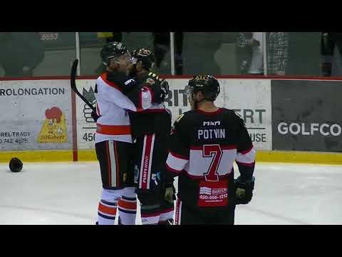 Mêlée en 3e Période Éperviers vs Assurancia + Sébastien Rioux vs Christophe Losier