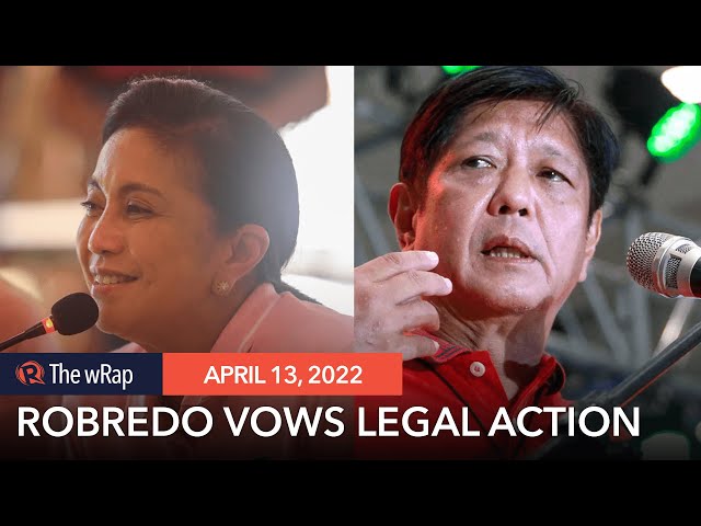 Robredo: Marcos camp should highlight platform, not peddle fake news