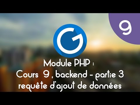 Formation IMM Module PHP Cours tuto 9 backend partie 3 les requêtes d ajout de données