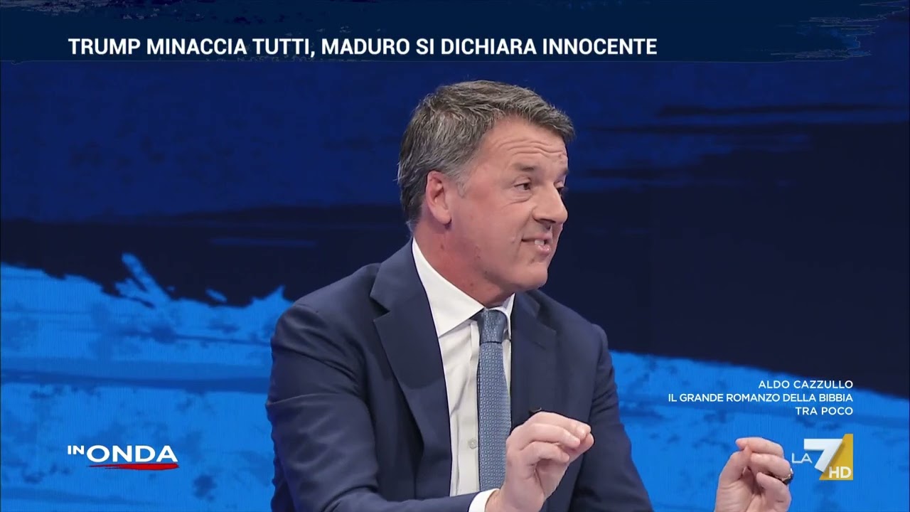 Crisi in Venezuela, Telese chiede a Renzi: "E se Trump andasse a prendere Bin Salman?"
