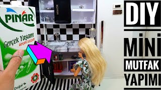 Mini Mutfak Yapımı  DIY  Barbie Minyatür Mutfak