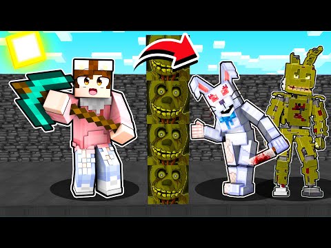 SCAVO 100 STRATI DI CATTIVI DI FNAF SU MINECRAFT !