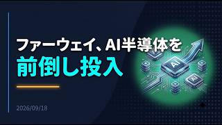 【ニュース】ファーウェイ、AI半導体を前倒し投入