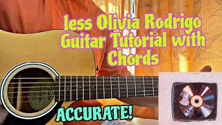 Less - Olivia Rodrigo // Guitar Tutorial with Chords (FULL LESSON)