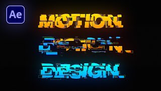 Make Hi-Tech Glitch Text Animation in After Effect