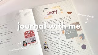 🍙 journal with me: muji planner 2024 setup & stationery haul 📔 asmr semi-real time