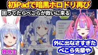 ヴィヴィが初iPadでのホロドリ配信で再び暗黒画面になってしまい困っているところをぺこらが救う【ホロライブ切り抜き/綺々羅々ヴィヴィ/兎田ぺこら/ぺこヴィヴィ】