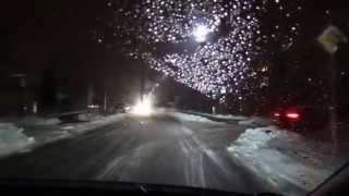 preview picture of video 'Snow, snow, snow     driving with snow at night in Donauwörth MVI 5764'