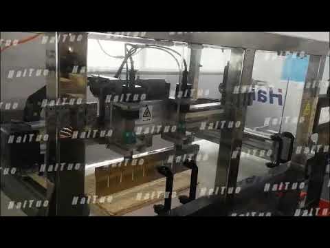 Baking Industry use Inline ultrasonic cake cutting machine.