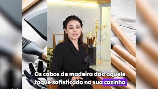 KIT ESPÁTULA COZINHA CABO MADEIRA  12 peças essenciais para o seu dia a dia! #kitdecozinha #silicone