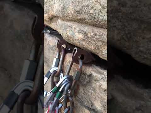 Gear anchor Pitons near easy overhang gunks ny