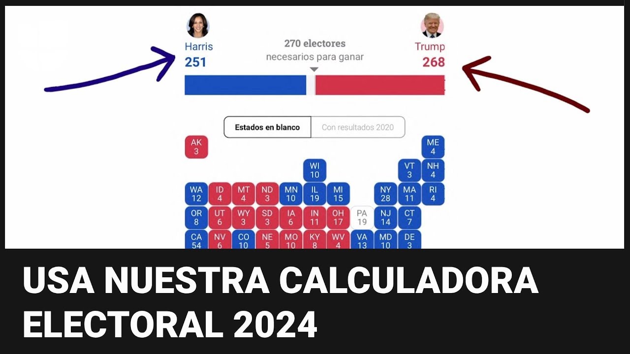 ¿Trump o Harris? Usa nuestra calculadora electoral para explorar los posibles escenarios
