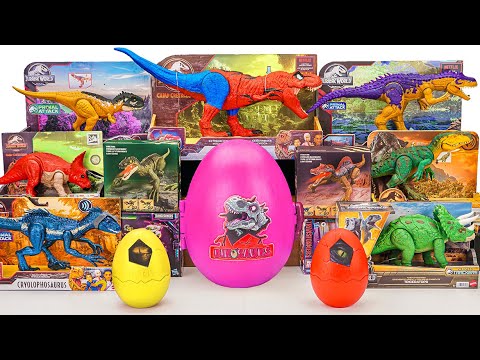 Jurassic World Unboxing Review | Spiderman T-Rex,Dinosaur eggs ,Crazy RC Dino Bot, Allosaurus | ASMR