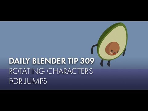 Daily Blender Tip 309 - Character jumps and rotations (Blender 2.8)