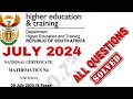 Mathematics N4 2024 July Complete Question Paper Memo