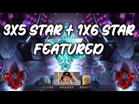 6 Star Featured + 3x 5 Star Featured Crystals Opening -  Marvel Contest of Champions