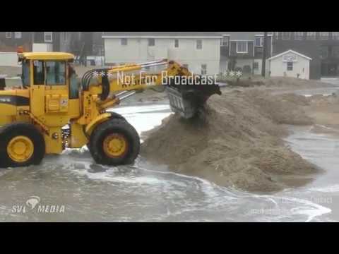 11-17-19 - Buxton, NC - High Tide Impacts, Highway 12 Completely Water Covered with Deer Crossing