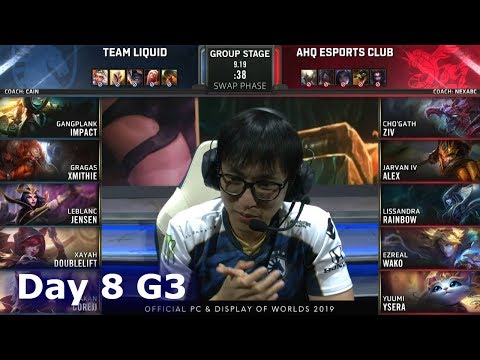 TL vs AHQ | Day 8 S9 LoL Worlds 2019 Group Stage | Team Liquid vs ahq e-Sports Club
