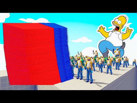 100x HOMER SIMPSON + 3x LARGE vs EVERY GOD | Totally Accurate Battle Simulator