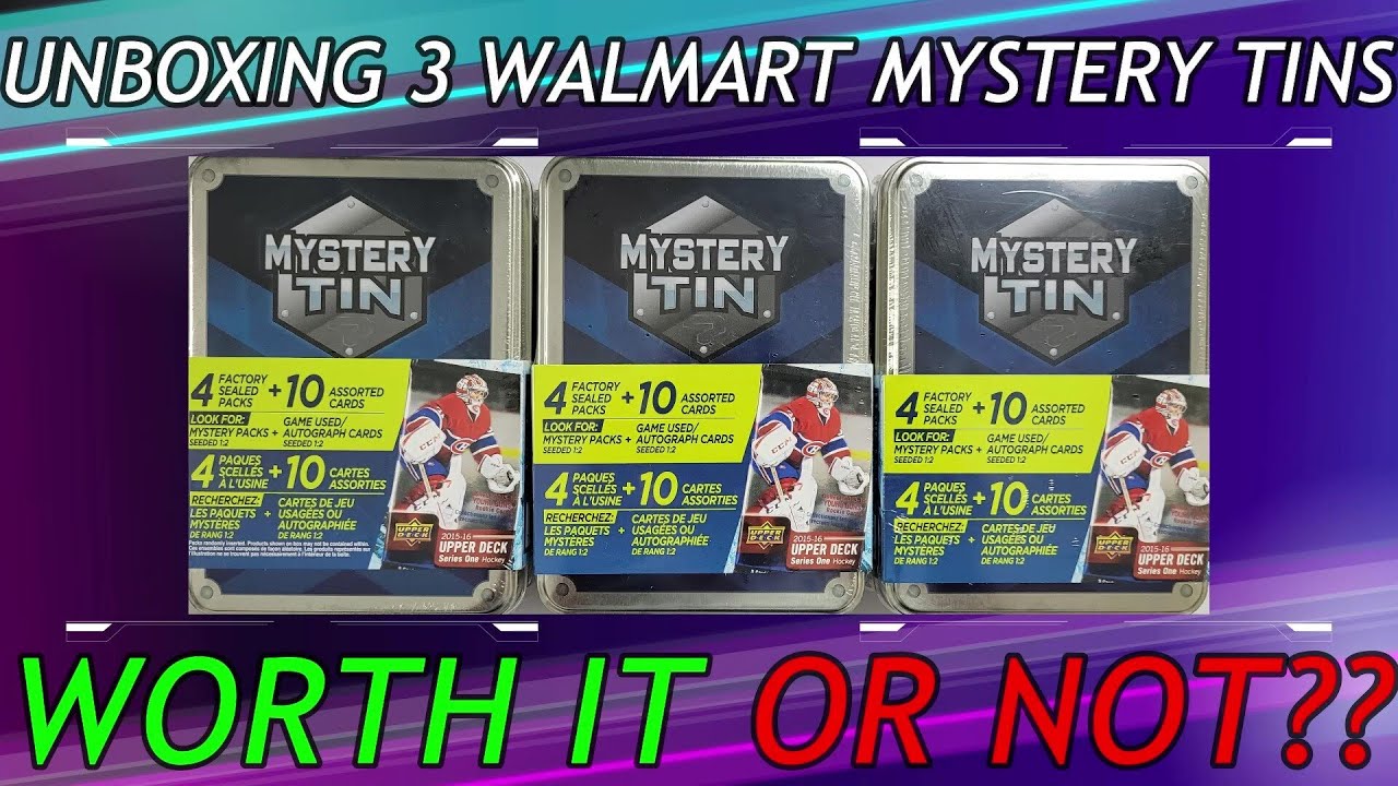 Unboxing 3 NHL Walmart Mystery Tins! Was It Worth It?