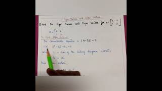 Eigen values & Eigen Vectors | Full video in description@thanishmaths3760