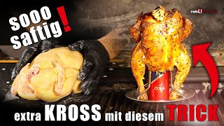 Brathähnchen vom Gasgrill | mit Trick für extra krosse Haut !