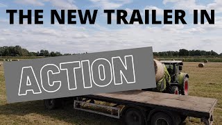 Loading Hay Trailer - Trying out the New Trailer