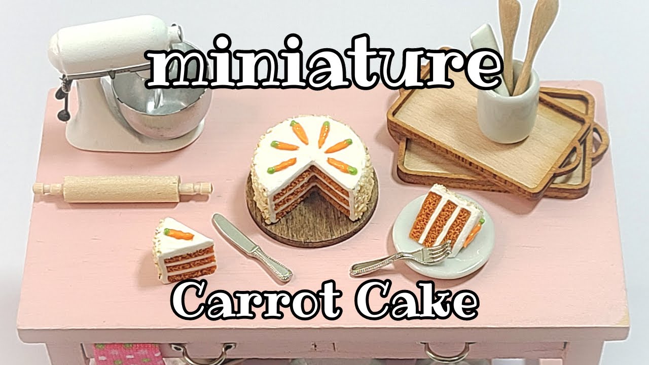 Miniature Carrot Cake | Fake Food | Polymer Clay | DIY