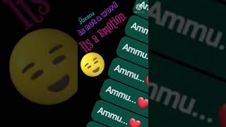 Ammu whatsapp status tamil 🖤 # whatsapp chat so
