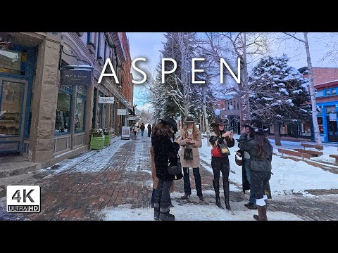 Aspen Colorado - Snowy Winter Day - January 9, 2026 - Billionaires Town - 4K Walking Tour