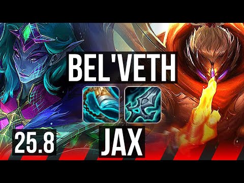 BEL'VETH vs JAX (TOP) | 11/1/6, Legendary, 700+ games | KR Grandmaster | 25.8