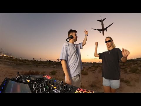 Chill House Sunset Vibes behind Dubai Airport Runway | DJ Leonica & Ray Ro